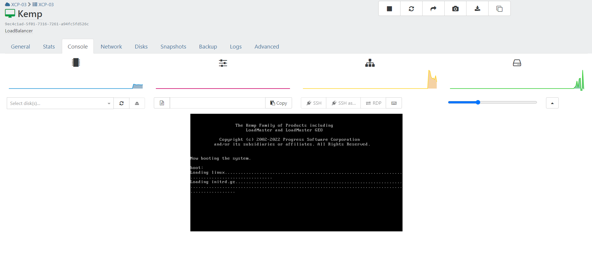 VMDK imported and running in XCP-NG